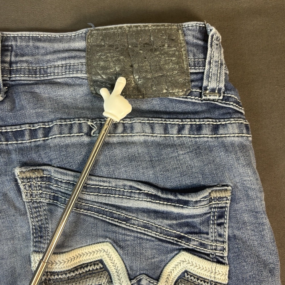 Salvage Buckle Jeans Men's 32(S)- 32x28 Blue Denim Mayhem Straight Regular Fit - Picture 7 of 9